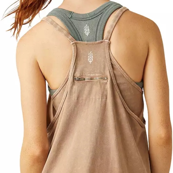 NWOT Free People Movement Hot Shot Mini Dress - Mocha Latte - S - Picture 5 of 9